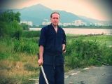 Practicing swordmanship in Korea